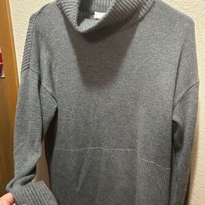 LOFT Gray Turtleneck Sweater